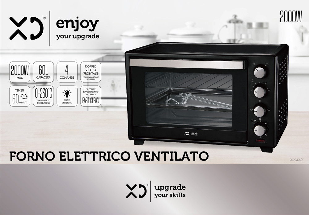 XD Enjoy XD XDGE60 forno 60 L 2000 W Nero, Fornetti elettrici in Offerta  su Stay On