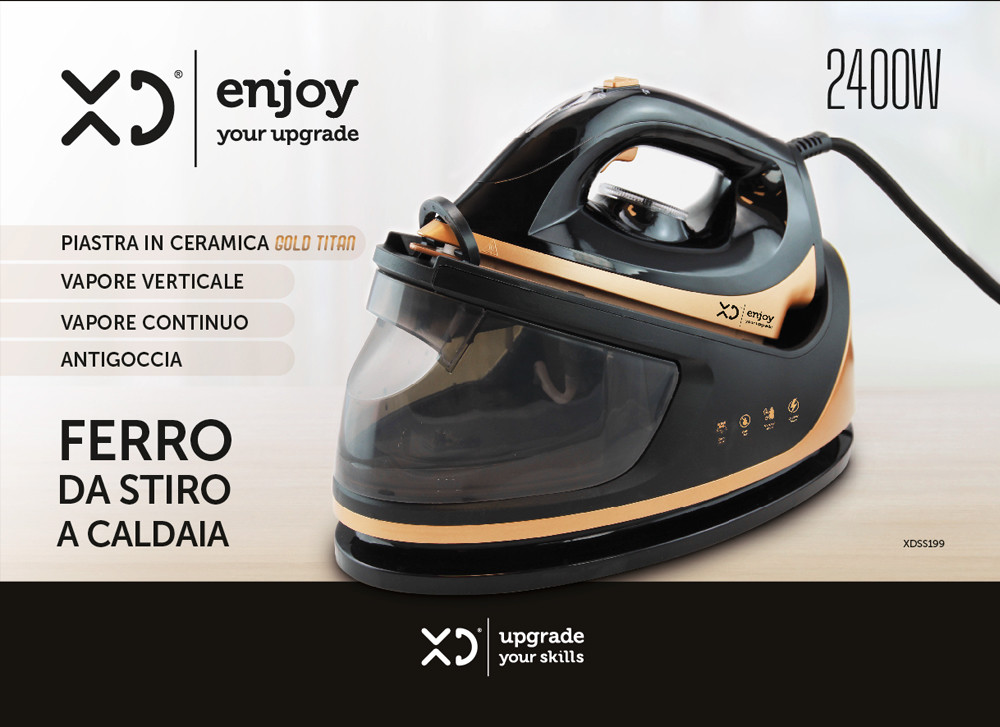 XD Enjoy XD XDSS199 ferro da stiro a caldaia 1,1 L Ceramica Nero, Oro, Ferri  da stiro con caldaia (Sistemi stiranti) in Offerta su Stay On