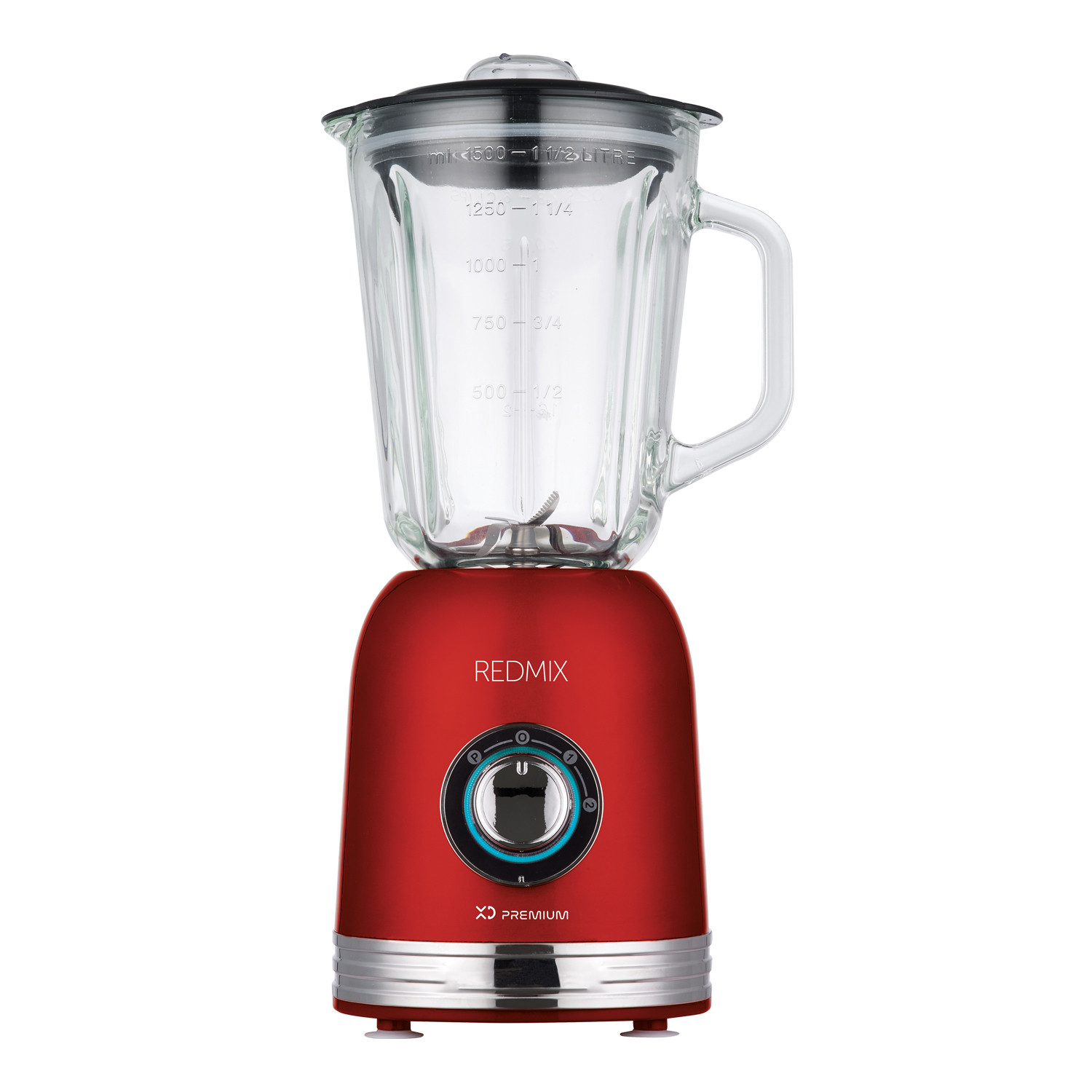 Frullatore Vetro 600w Rosso-1.5 L