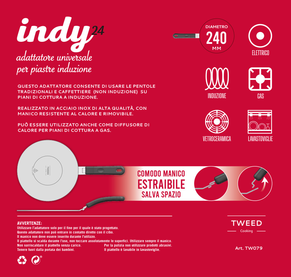 TWEED INDY Adattatore induzione 1 pz, Accessori Cucina in Offerta su Stay  On