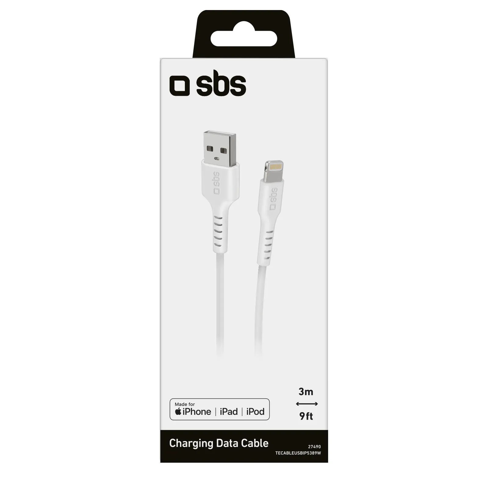 SBS Cavo USB Tipo A A Connettore IPhone 30 Pin – Lunghezza 1m, Bianco, Per Ricarica E Sincronizzazione Dati - 2