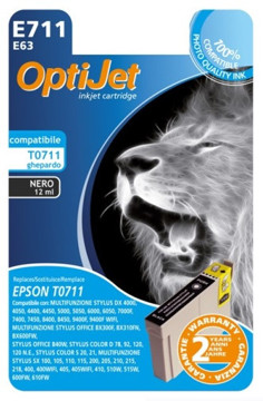 Cart.comp.epson t0711 blk leop compatibile t0711 leopardo bl