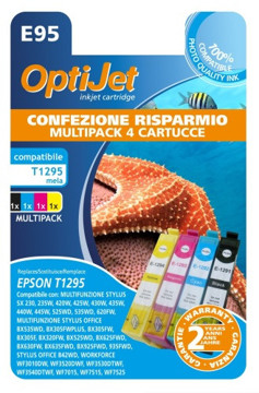 Cart.comp.epson t1295 kit mela compatibile t1295 kit mela
