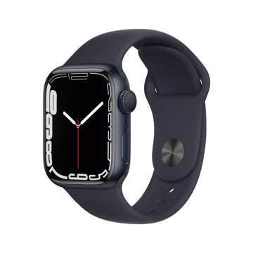Apple watch series 7 gps 41mm cassa nera,cinturino nero