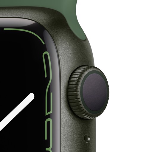 Apple Watch Series 7 GPS, 41mm Cassa in Alluminio Verde con Cinturino Sport Verde