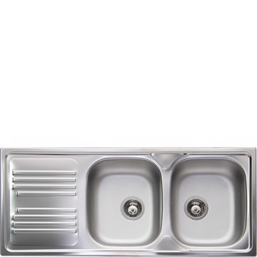 Lavello 116x50 inox 2vs dx