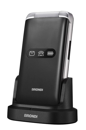 Brondi Amico Flip 4G+ 8,89 cm (3.5") 136 g Nero, Argento Telefono cellulare basico