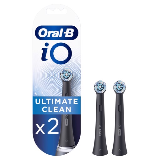 Oral-B iO Ultimate Clean Testine Di Ricambio Nere, 2 Pezzi