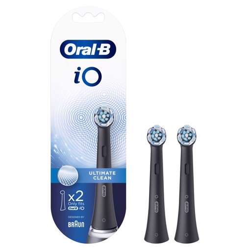 Oral-B iO Ultimate Clean Testine Di Ricambio Nere, 2 Pezzi