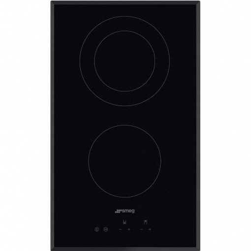 Smeg SE332EPB piano cottura Nero Da incasso 30 cm Piano cottura a induzione 2 Fornello(i)