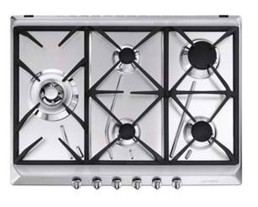 Smeg SRV575GH5 piano cottura Acciaio inossidabile Da incasso Gas 5 Fornello(i)