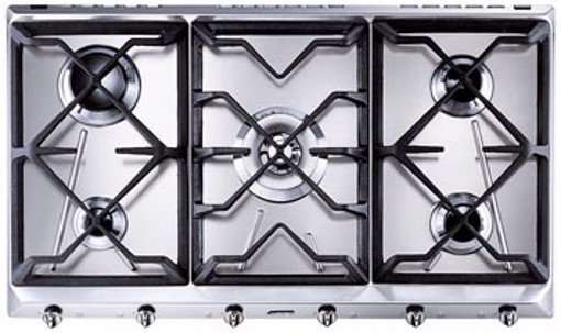 Smeg Universal SRV596GH5 piano cottura Acciaio inossidabile Da incasso Gas 5 Fornello(i)