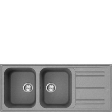 Lavello 116x50 cemento 2vs