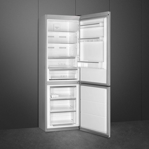 Smeg FC18EN4AX frigorifero con congelatore Libera installazione 324 L E Acciaio inossidabile