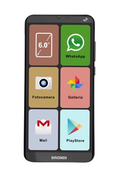 Smartphone senior amico xl 4g 6"4c 1.4ghz 2/16gb 8+5mpx