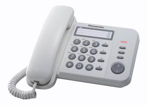 Panasonic KX-TS520EX1W telefono Identificatore di chiamata Bianco