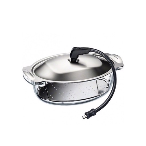 Electrolux S.STEAMKIT accessorio e componente per forno Nero, Acciaio inossidabile, Trasparente Vetro, Acciaio inossidabile Set per cottura a vapore