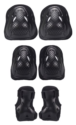 XD XDRZ822BLK set di protezione sportiva Ciclismo, Pattinaggio in linea, Pattinaggio su rotelle, Skateboard