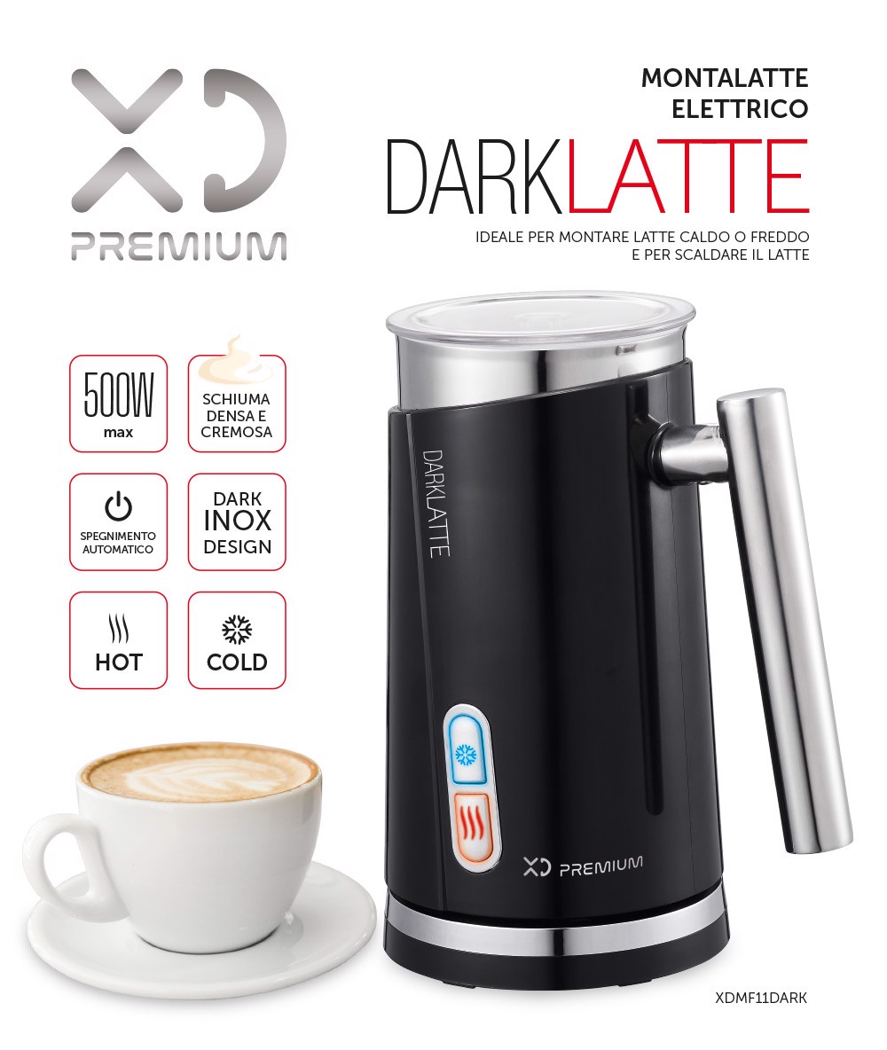 XD Enjoy XD DARKLATTE Schiumatore per latte automatico Nero premium, Macchine caffè in Offerta su Stay On