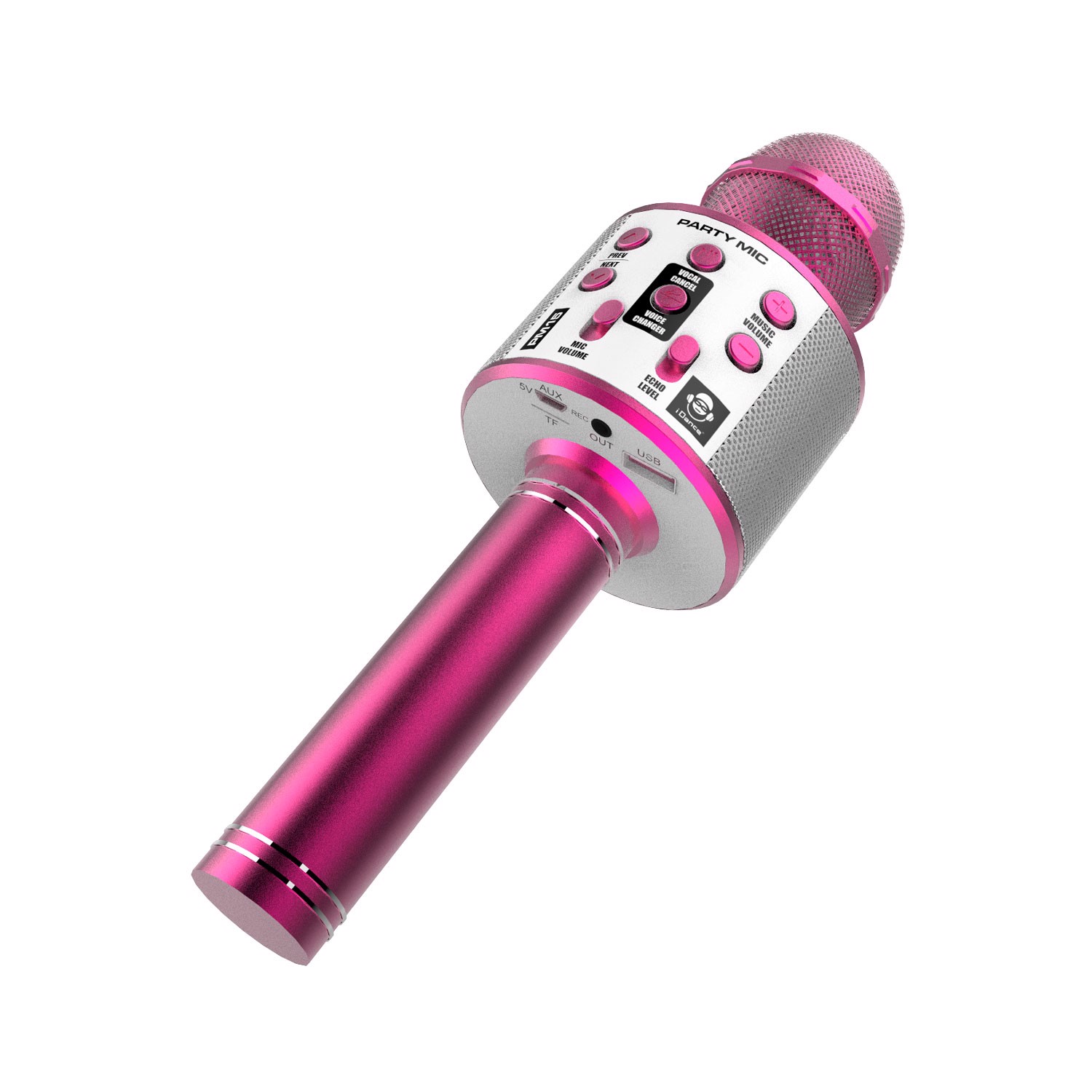 iDance PARTY MIC Microfono portatile a batterie con effetti per la voce  colore Rosa, Microfoni in Offerta su Stay On