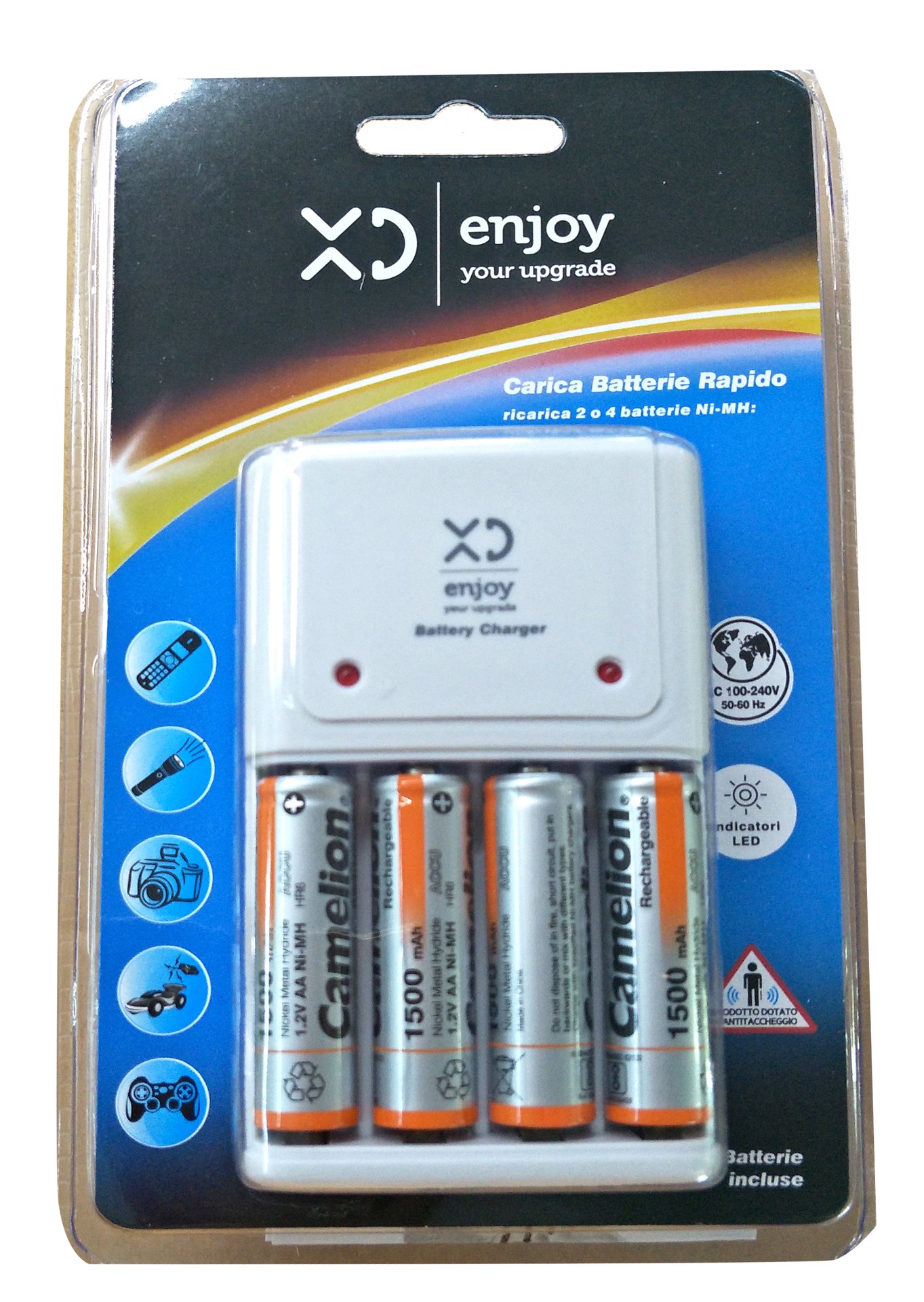 XD Enjoy XD XDBC4AA1500 carica batterie Universale AC