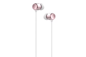 Auricolare filo stereo in-ear rosa, speaker 10mm