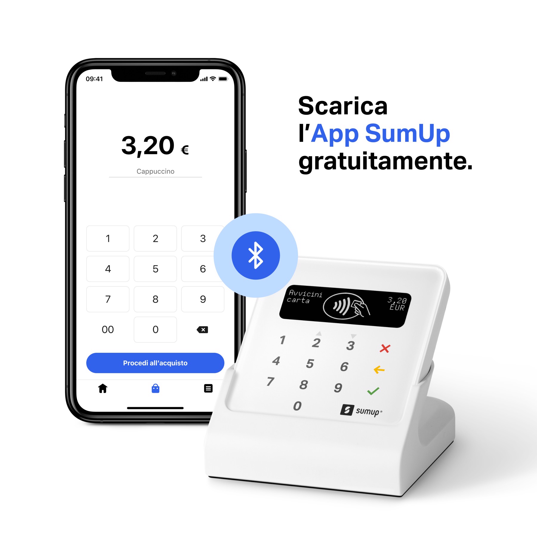 SUMUP Air + Base di ricarica, Mobile Pos in Offerta su Stay On