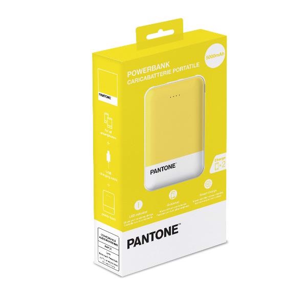 PANTONE Pocket Polimeri di litio (LiPo) 5000 mAh Giallo, Powerbank in  Offerta su Stay On