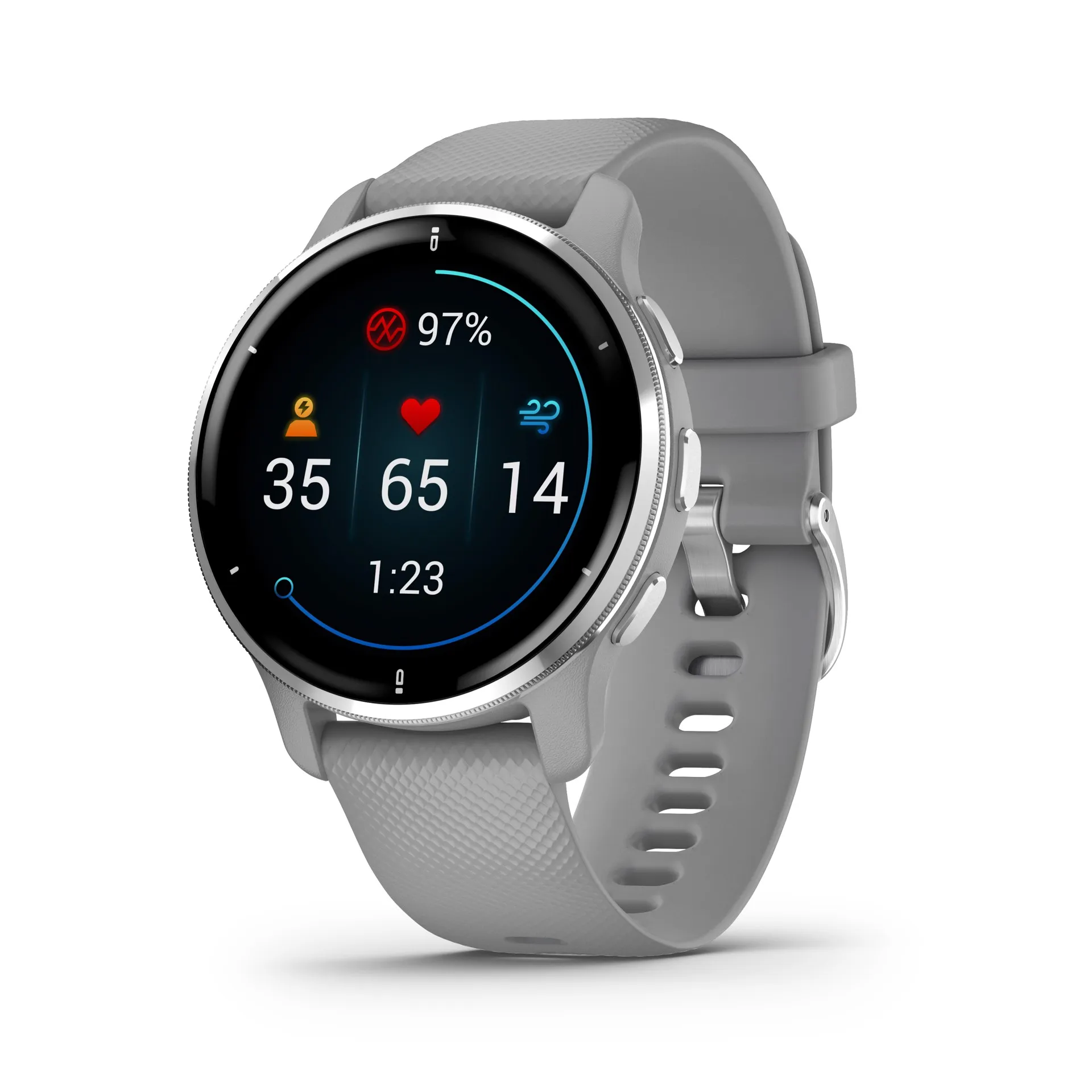 GARMIN Venu 2 Plus GPS 3 3 cm 1.3 43 mm AMOLED Grigio Argento GPS satellitare Smartwatch in Offerta su Stay On Stay On
