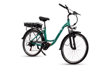 Emg funny 26 verde petrolio ruote da 26', batteria 13ampe