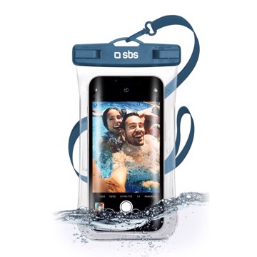 Water selfie blue