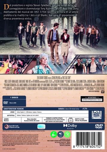 Walt Disney Pictures West Side Story DVD Tedesca, Inglese, ITA