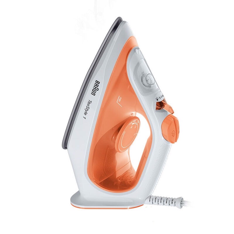 BRAUN TexStyle 1 SI 1009 Ferro a vapore Piastra antiaderente 1900 W  Arancione, Bianco, Ferri da stiro in Offerta su Stay On