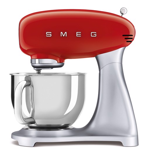 Smeg SMF02RDEU sbattitore Sbattitore con base 800 W Rosso, Argento