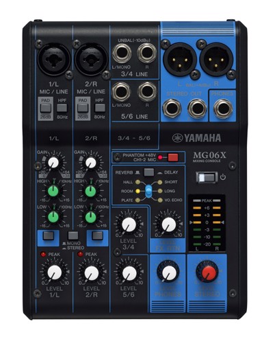 Yamaha MG06X mixer audio 6 canali Nero