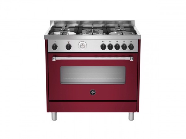 Bertazzoni La Germania Americana AMN965EVIT cucina Gas Bordeaux, Acciaio inossidabile A