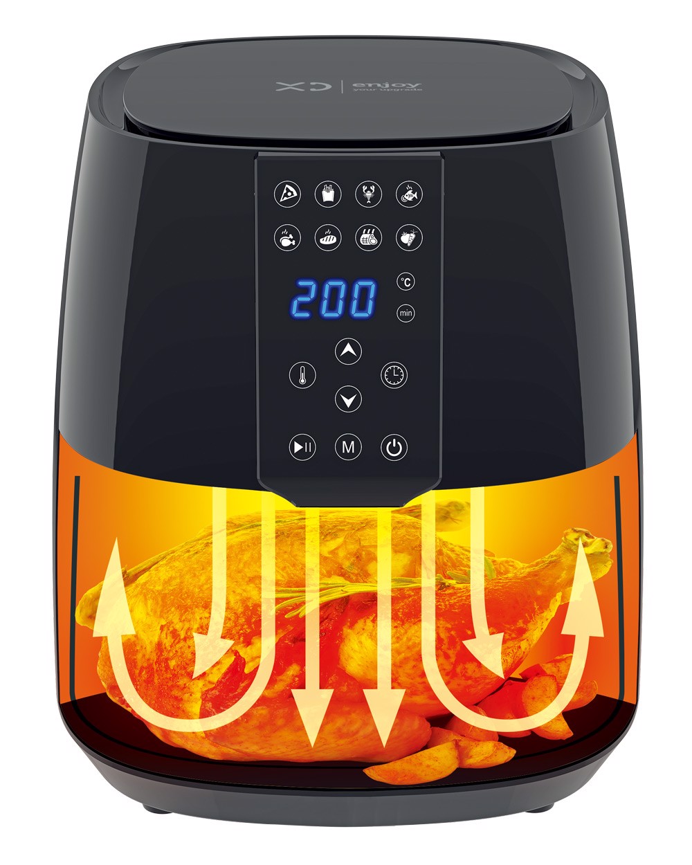 XD Enjoy XDATC261 Friggitrice ad Aria 2,6 L 1500W colore Nero