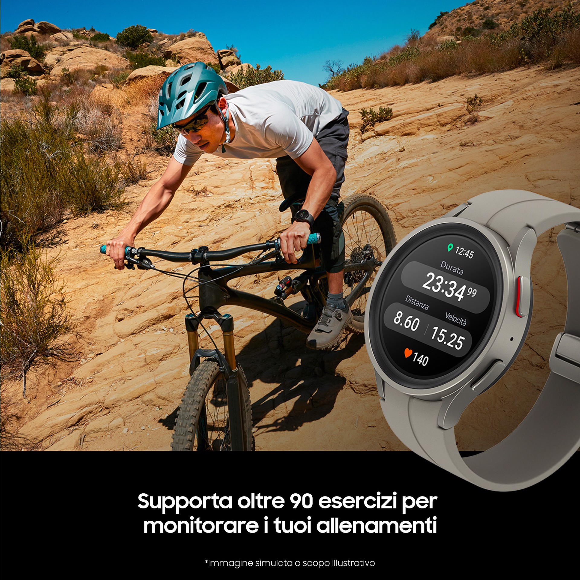 SAMSUNG Galaxy Watch5 Pro Smartwatch Scocca in Titanio 45mm