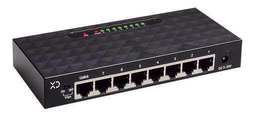 XD XDTX80BLK switch di rete Gigabit Ethernet (10/100/1000) Nero