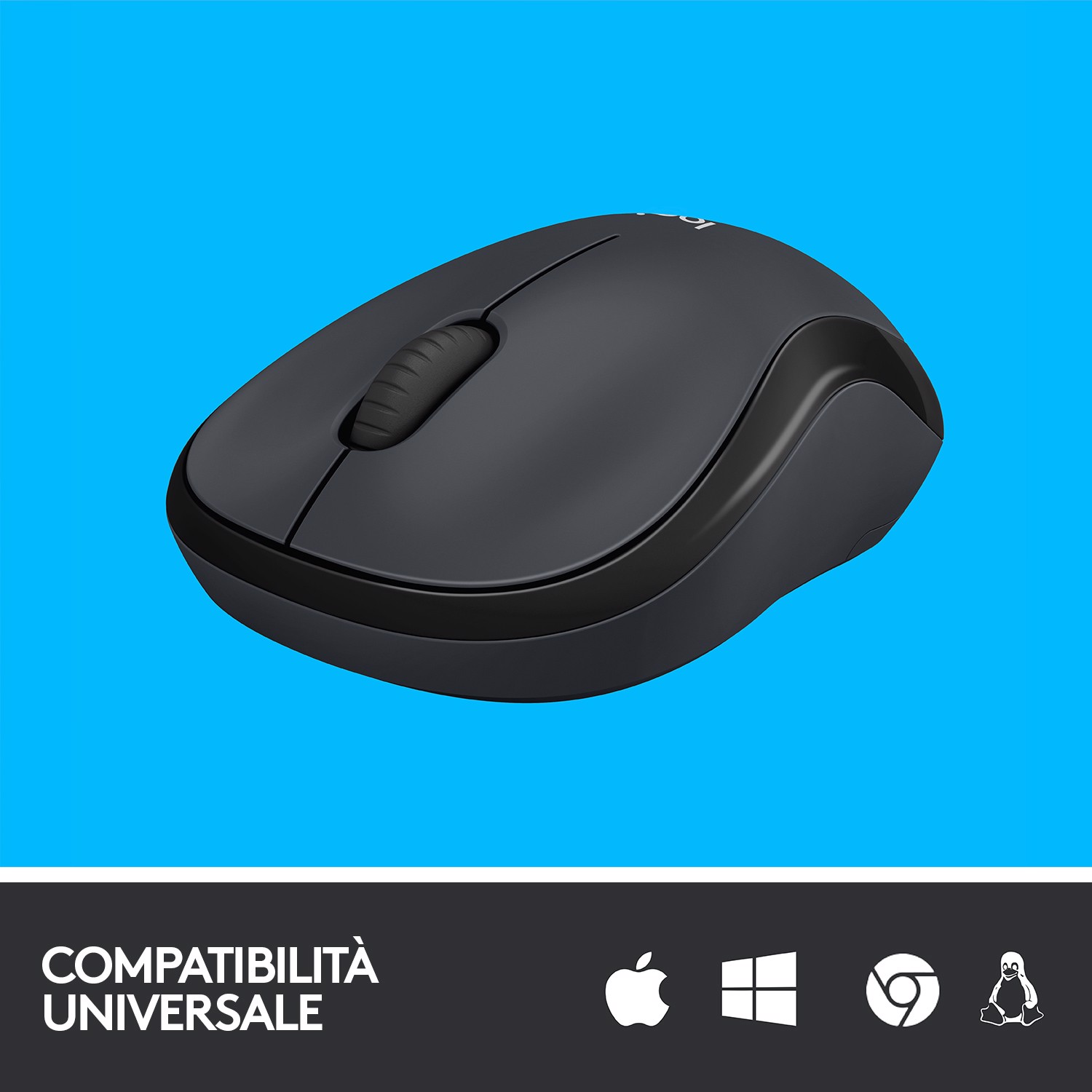 LOGITECH M220 SILENT Mouse Wireless, 2,4 GHz con Ricevitore USB,  Tracciamento Ottico 1000 DPI, Durata Batteria di 18 Mesi, Ambidestro,  Compatibile con PC, Mac, Laptop