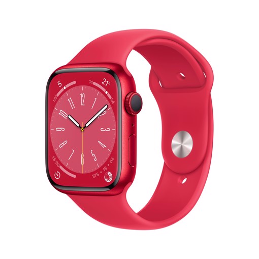 Apple Watch Series 8 GPS 45mm Cassa in Alluminio color (PRODUCT)RED con Cinturino Sport Band (PRODUCT)RED - Regular