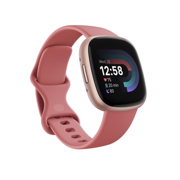 Fitbit versa 4 rosa/rosa scuro hr,imper,notifiche,gps