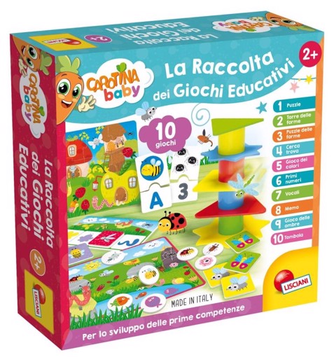 Lisciani Carotina Raccolta Giochi Educativi Baby Puzzle con formine Studio