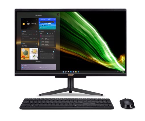Acer Aspire C24-1600 Intel® Pentium® Silver 60,5 cm (23.8") 1920 x 1080 Pixel 8 GB DDR4-SDRAM 256 GB SSD PC All-in-one Windows 11 Home Wi-Fi 6 (802.11ax) Nero