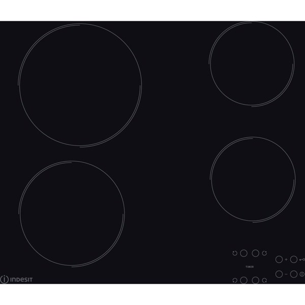 Indesit AAR 160 C Nero Da incasso 58 cm Ceramica 4 Fornello(i)
