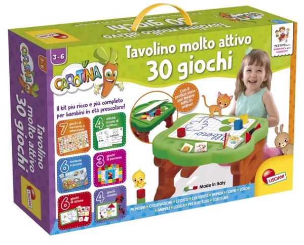Lisciani Carotina Tavolino Molto Attivo 30 Giochi Nuova Edizione