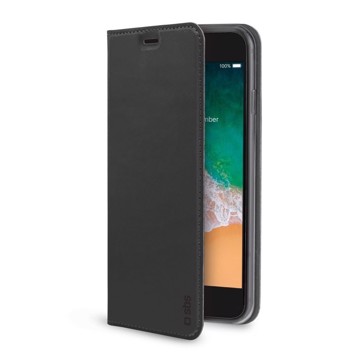Book Case in PU per iPhone 8 / iPhone 7 / iPhone 6s / iPhone 6 4,7", colore nero