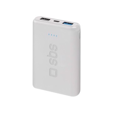 Powerbank linea Pocket 5.000 mAh con 2 USB 2.1 A colore bianco