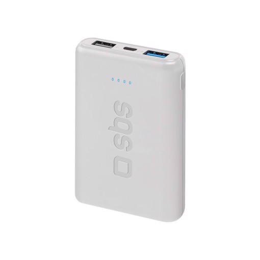 SBS Power bank Pocket 5.000 mAh - Ricarica rapida con porta USB 2.1A Intelligent Charge (IC)