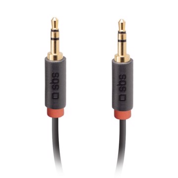 Cavo stereo Jack 3,5 mm a Jack 3,5 mm stereo, Lunghezza 1.5 mt, connettori gold